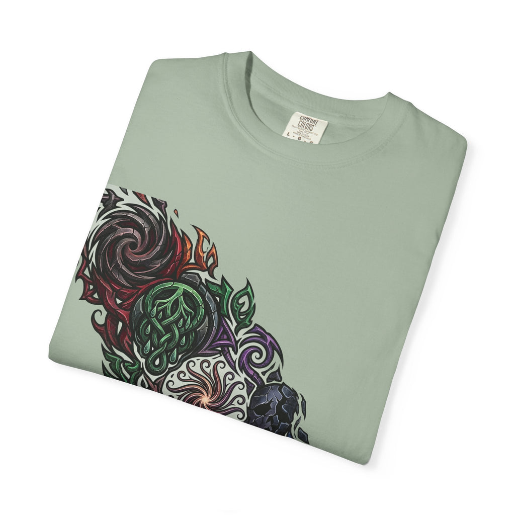 Unisex T-shirt - Dark Fantasy Celtic Skull Ankh | Garment-Dyed