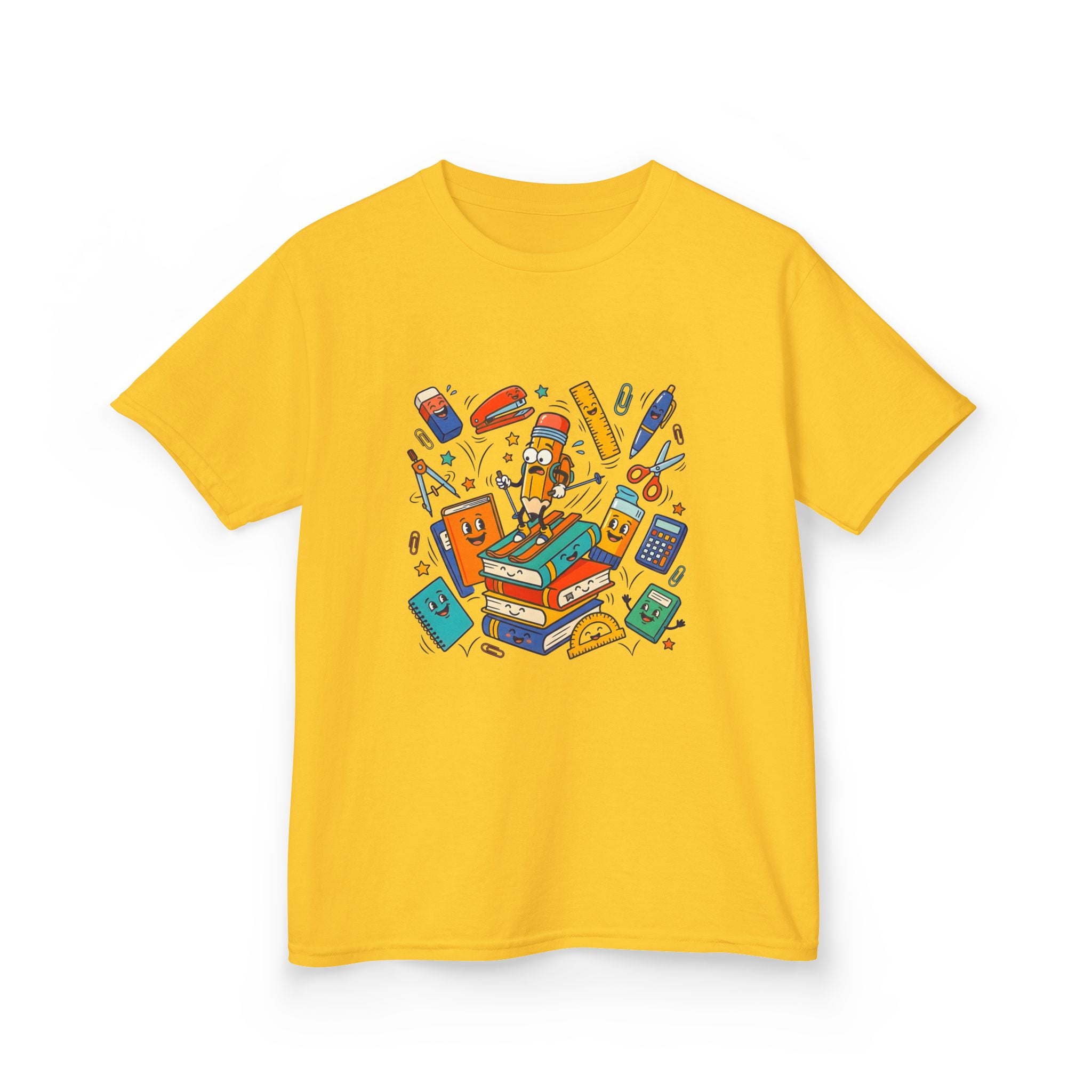 Kids T-Shirt - Cute Doodle School Supplies | First Day 2026