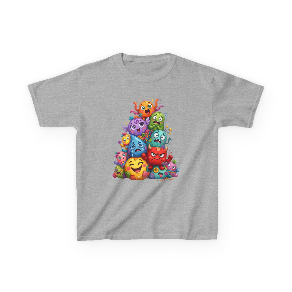 Kids T-Shirt - Cute Monster Pile | Whimsical Cartoon Design