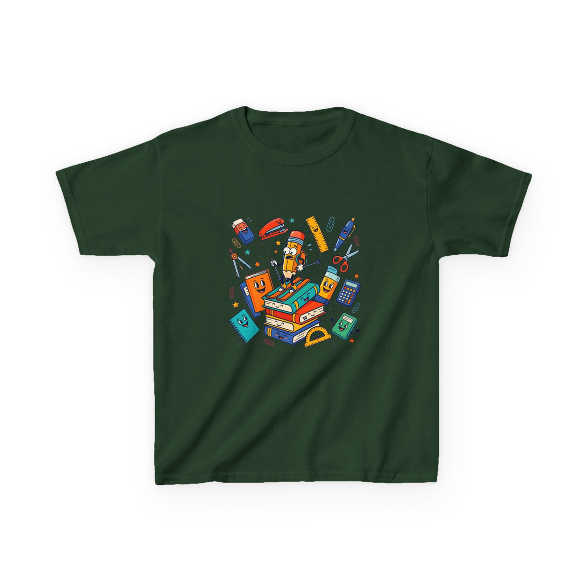 Kids T-Shirt - Cute Doodle School Supplies | First Day 2026