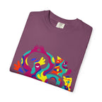 Garment-Dyed T-shirt - Joyful Abstract Creatures | Whimsical Graphic