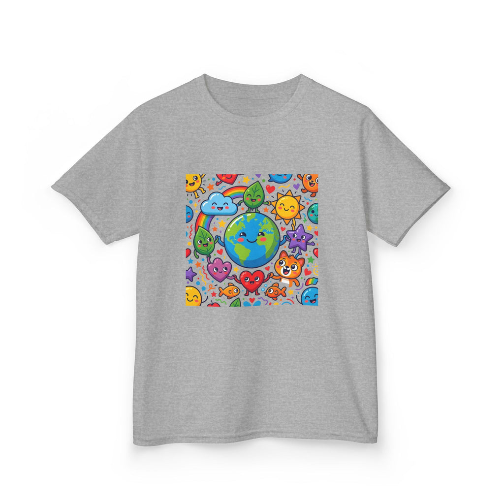 Kids Earth Day Tee - Happy Cartoon Planet | Nature Lovers