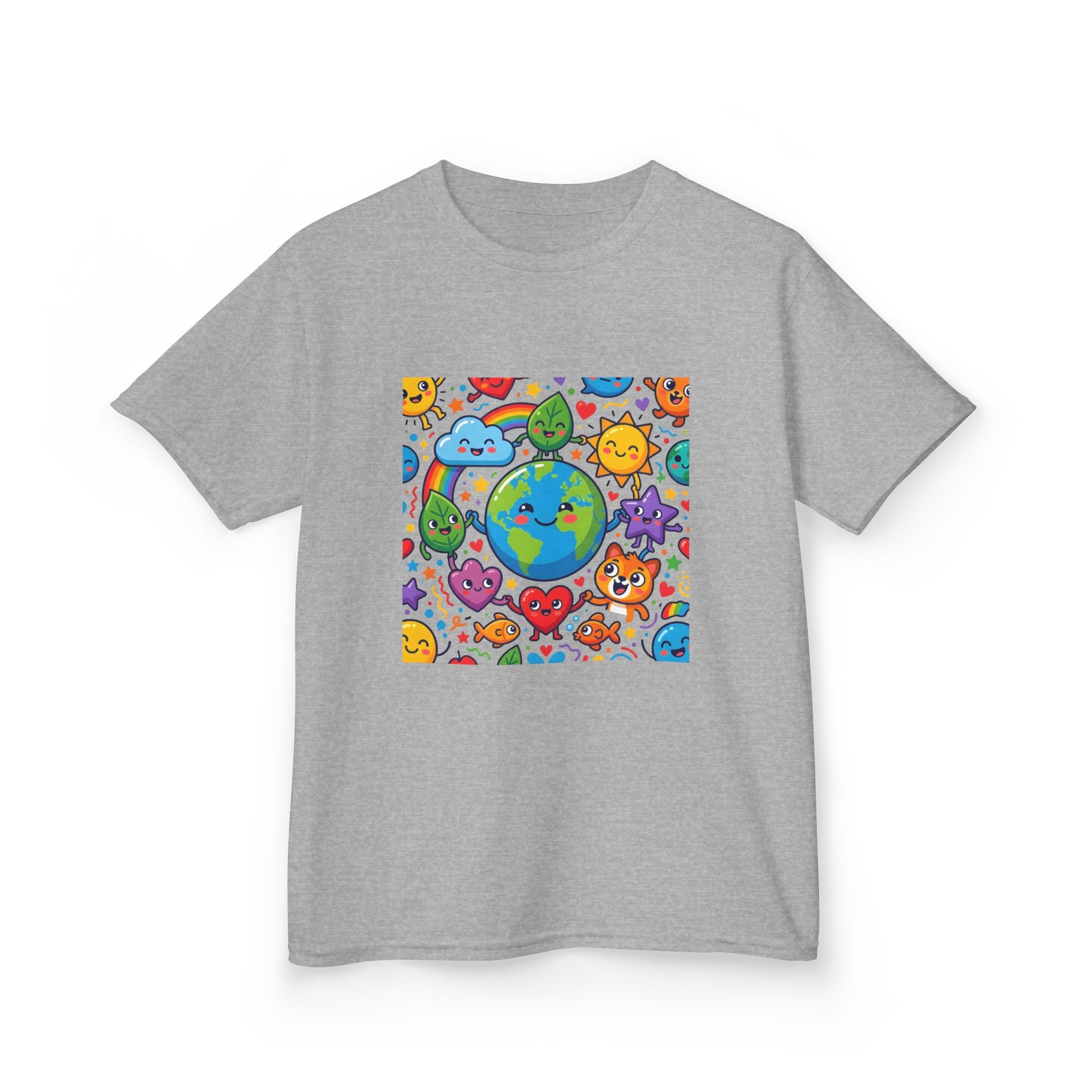 Kids Earth Day Tee - Happy Cartoon Planet | Nature Lovers