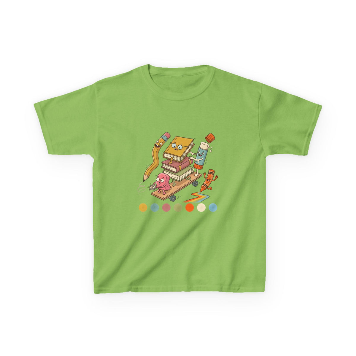 Kids T-Shirt - Cute Cartoon School Supplies | Back to School 2026