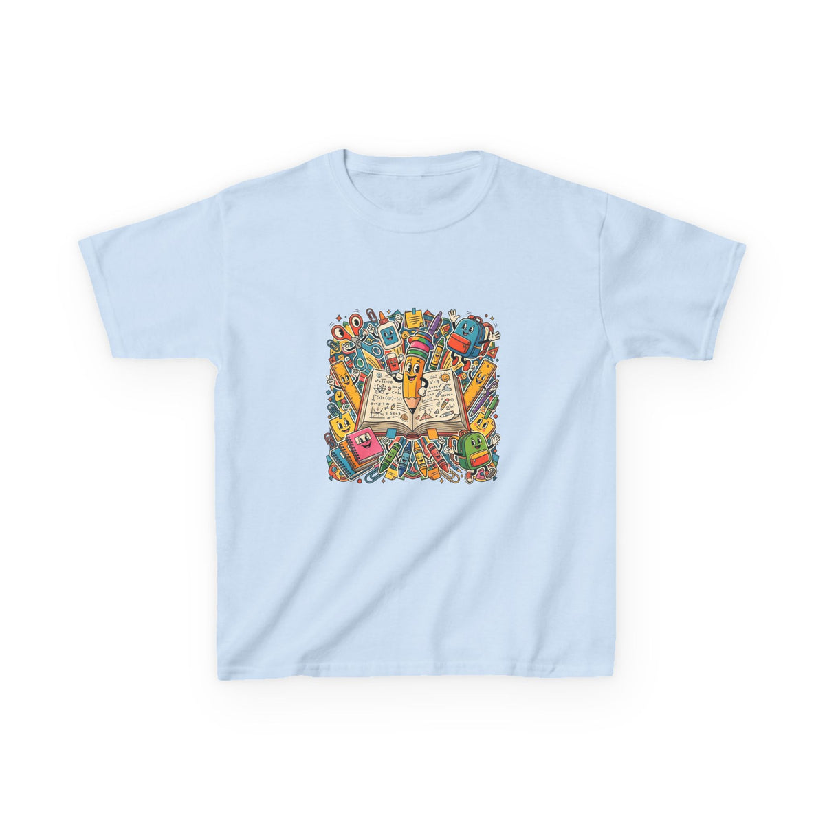 Kids Back to School Tee - Math Equations & School Supplies | 2026