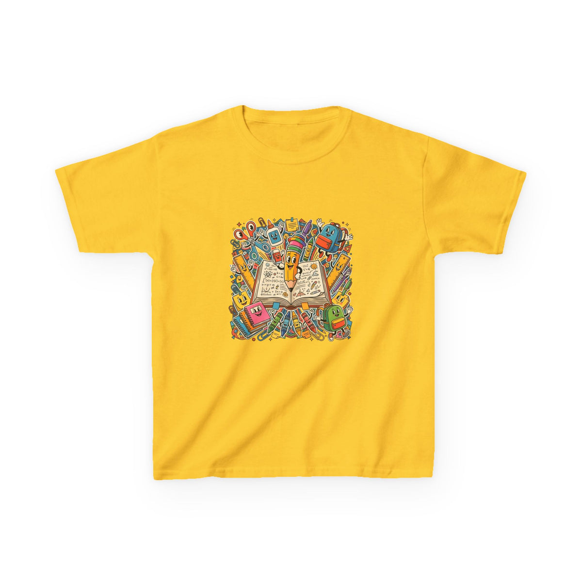 Kids Back to School Tee - Math Equations & School Supplies | 2026