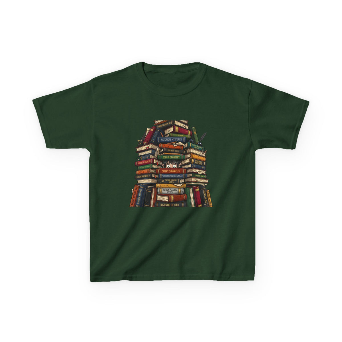 Kids Magic Studies Tee - Whimsical Fantasy Books & Goblin Geometry