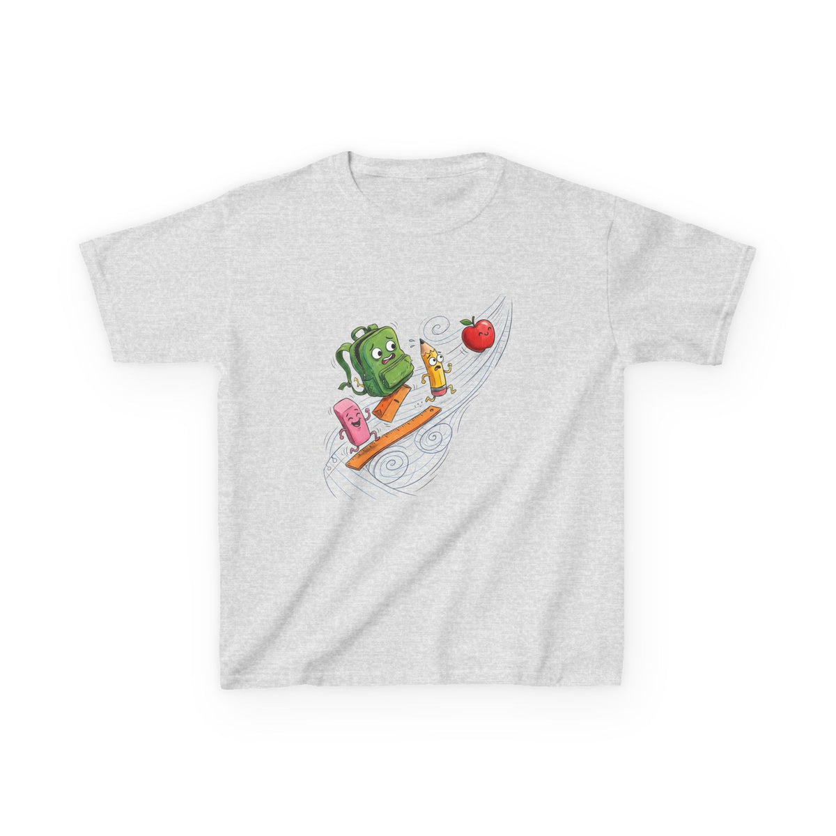 Kids Cartoon School Supplies T-Shirt - Back to School Chaos | 2026