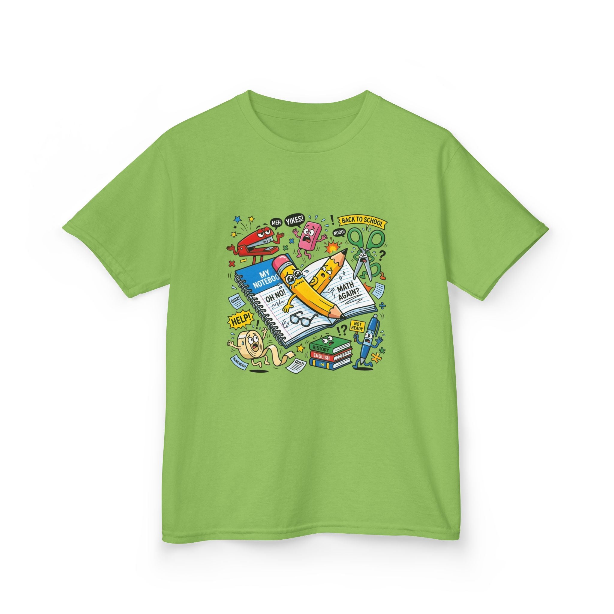 Kids Tee - Back to School Anxiety MEH YIKES! Funny Student