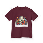 Kids Cartoon T-Shirt - Mischievous School Supplies & Stationery