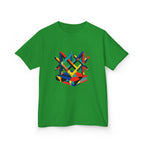 Kids Tee - Bauhaus Geometric Design Tools Graphic | Primary Colors