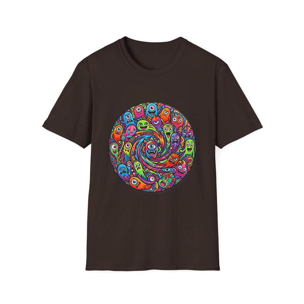 T-Shirt - Psychedelic Monster Swirl | Vibrant Alien Party
