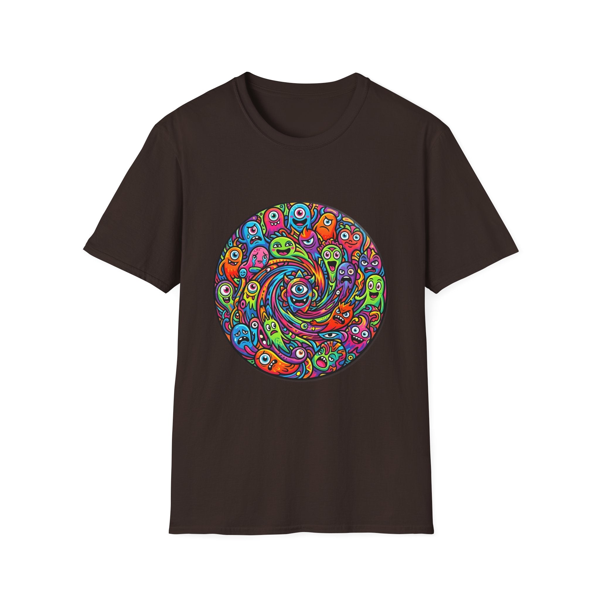 T-Shirt - Psychedelic Monster Swirl | Vibrant Alien Party