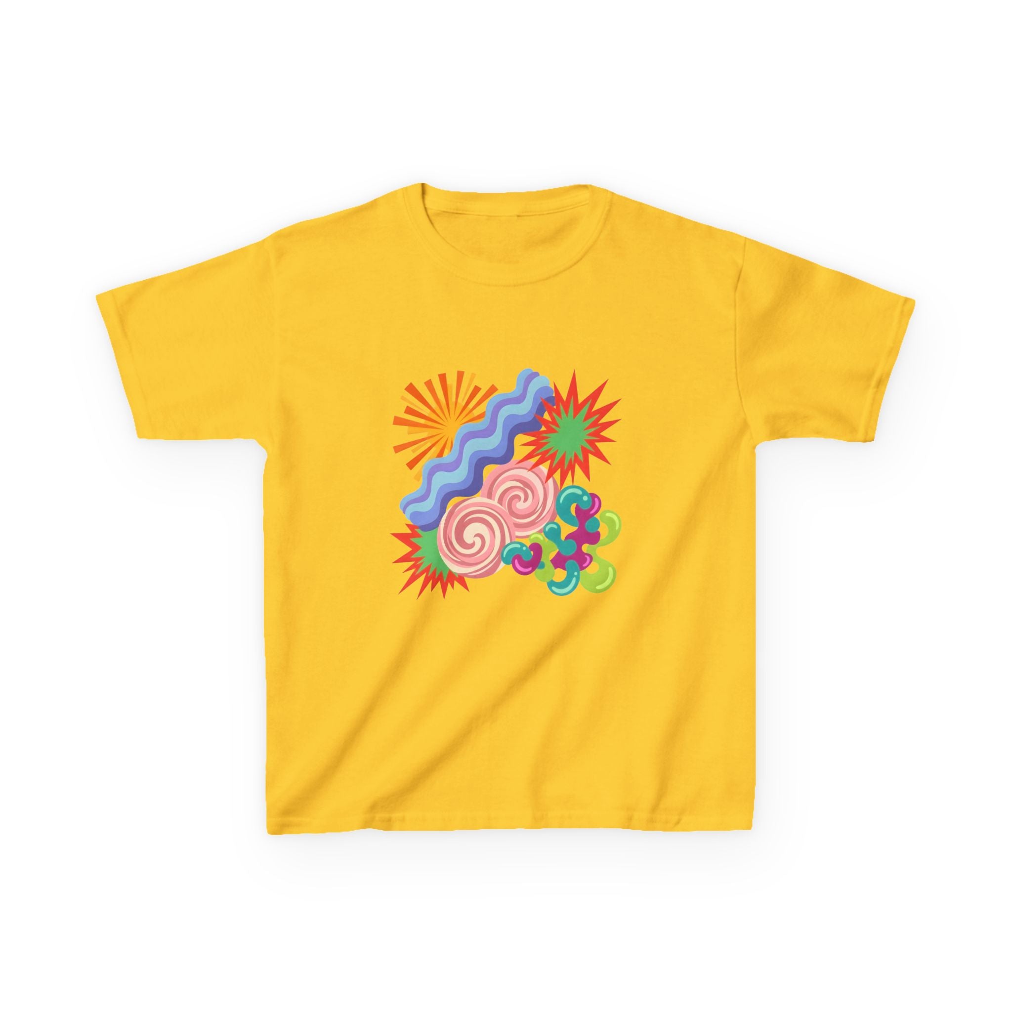 Kids T-Shirt - Playful Candy Explosion Abstract Art