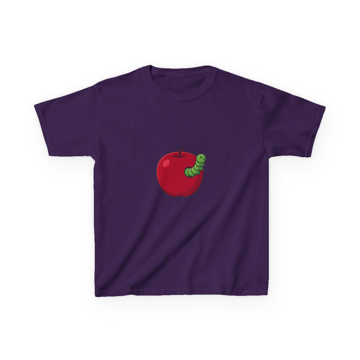 Kids T-Shirt - Cute Hungry Bookworm Caterpillar Apple Tee