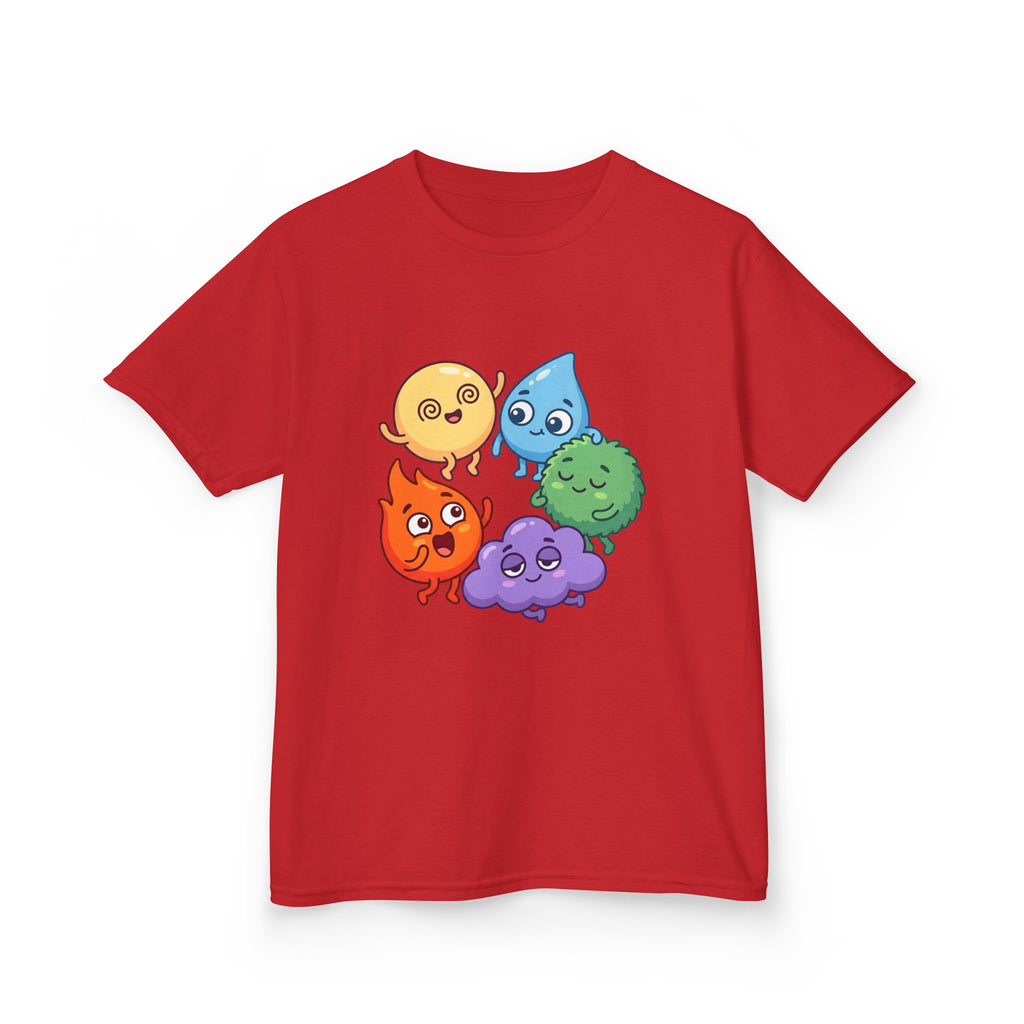 Kids Heavy Cotton Tee - Cute Whimsical Elemental Characters