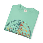 Unisex Garment-Dyed T-Shirt - Minimalist Geometric Nature Art