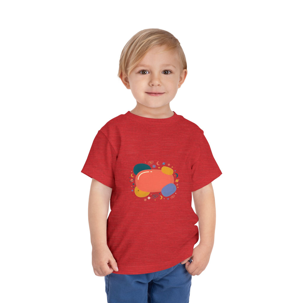 Toddler Short Sleeve Tee - Whimsical Space Design | Kids Cosmic