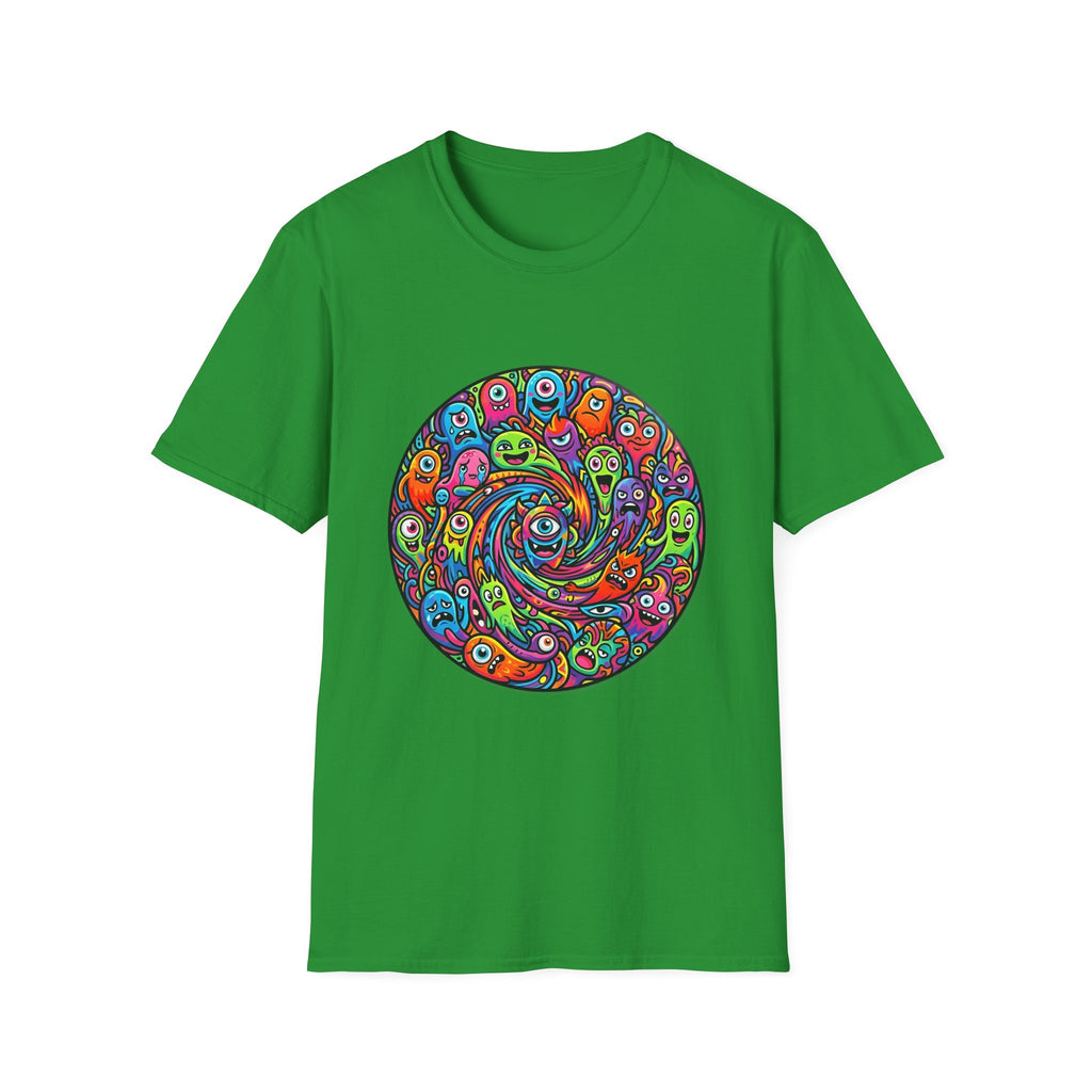 T-Shirt - Psychedelic Monster Swirl | Vibrant Alien Party