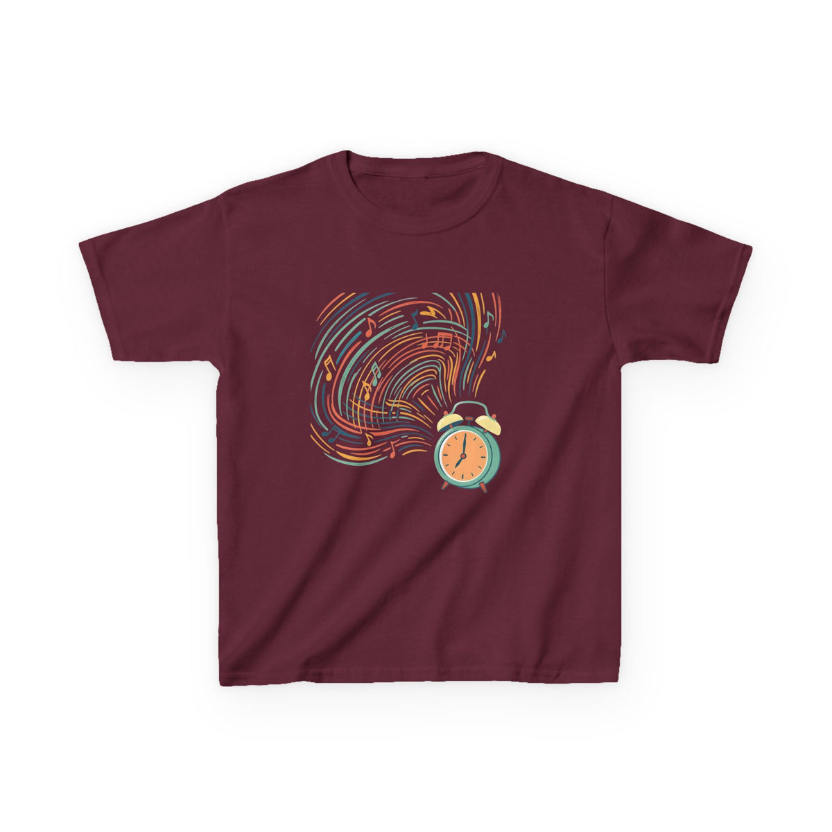 Kids Tee - Retro Music Alarm Clock | Abstract Playful Design