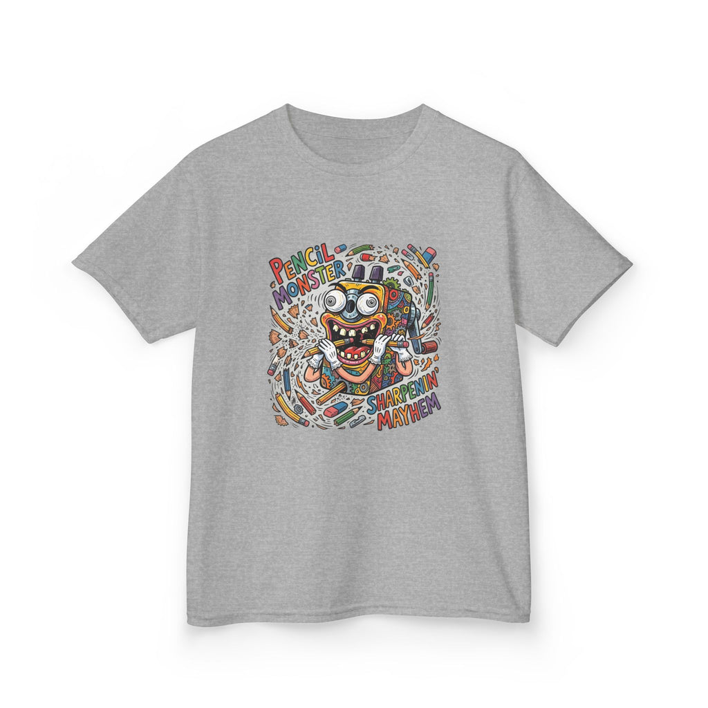 Kids Tee - Pencil Monster "Sharpenin' Mayhem" Cartoon | School