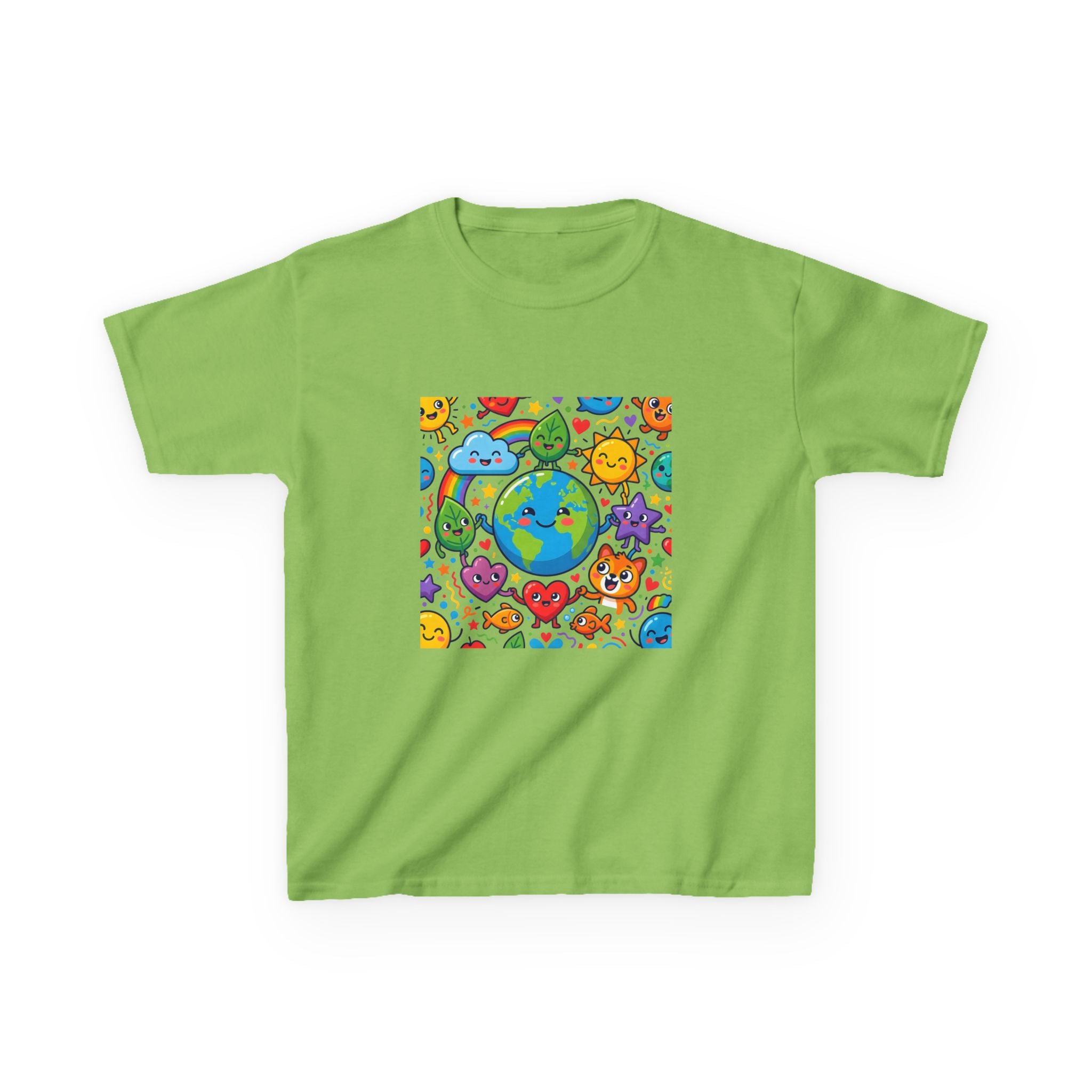 Kids Earth Day Tee - Happy Cartoon Planet | Nature Lovers