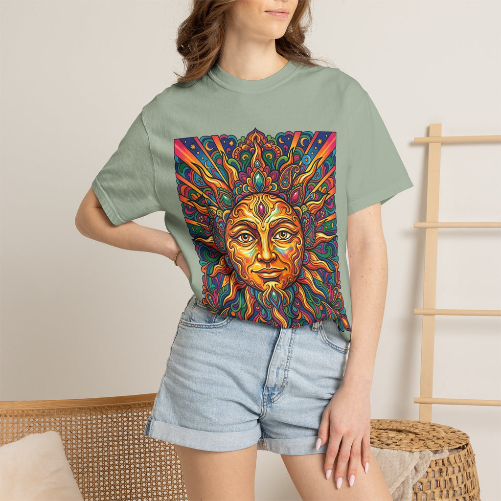 Unisex T-shirt - Psychedelic Sun Boho | Comfort Colors Garment-Dyed