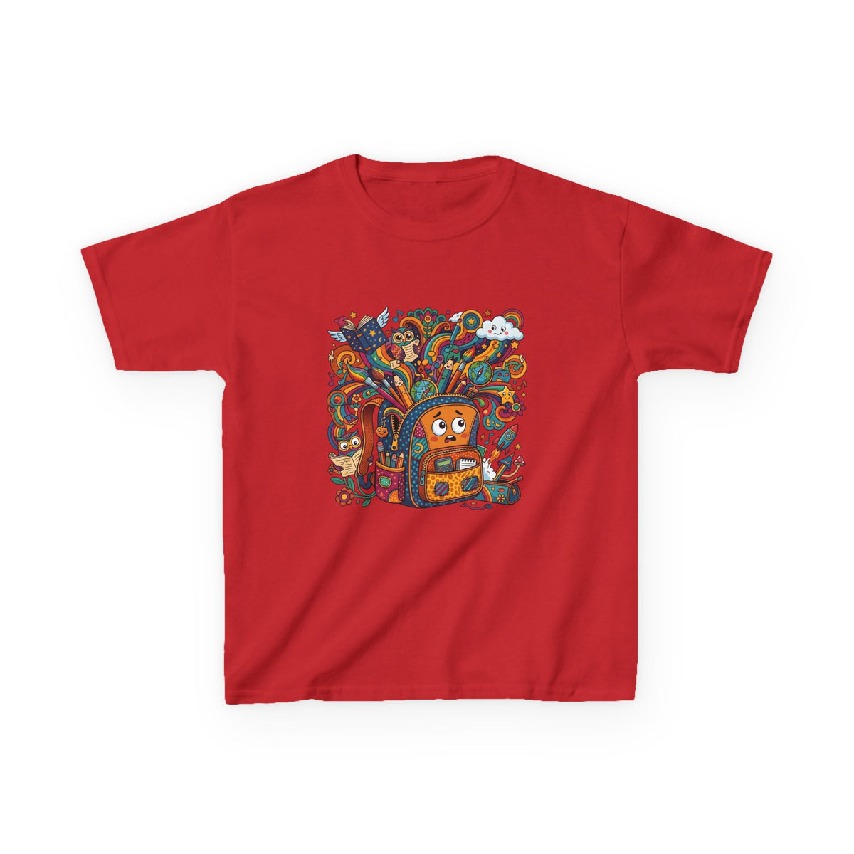 Kids Tee - Whimsical School Owl & Backpack | Back to School 2026