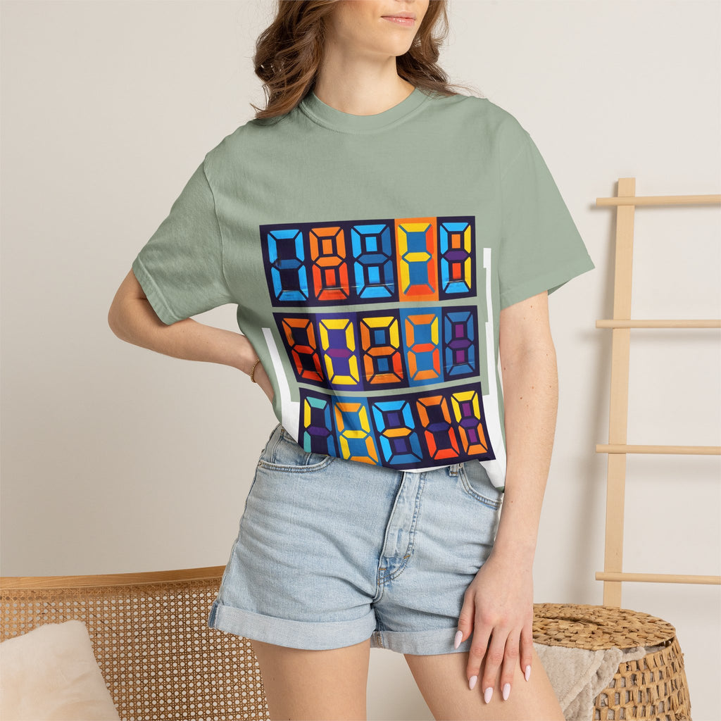Unisex T-Shirt - Retro Tech 8-Bit Digital Display | Comfort Colors