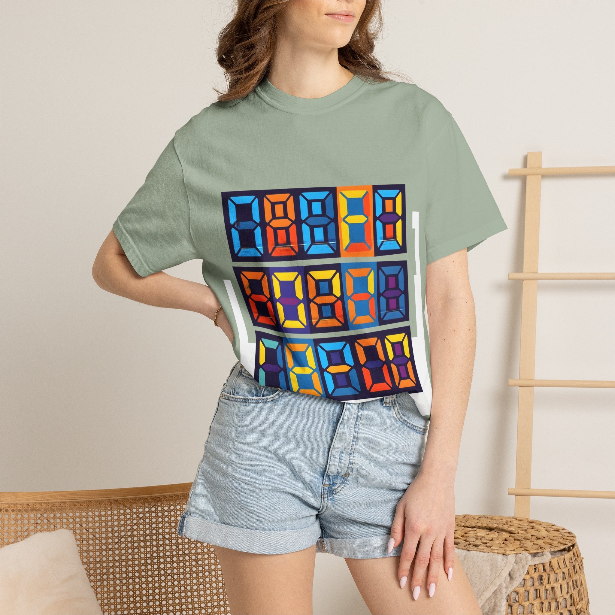 Unisex T-Shirt - Retro Tech 8-Bit Digital Display | Comfort Colors