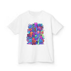 Kids Glitch Art Tee - FUNGUS Neon Cyberpunk Design | Retro