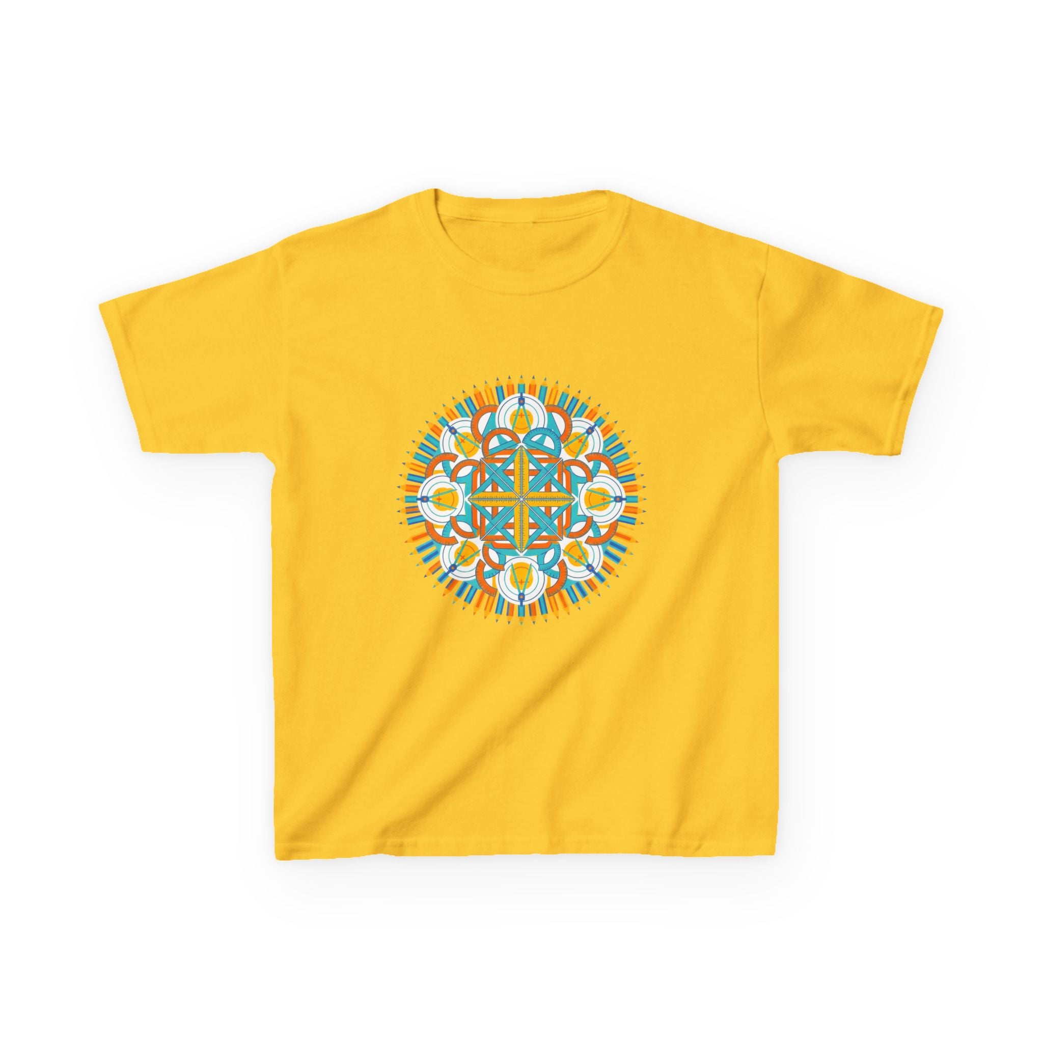Kids T-Shirt - Math & Drafting Tools Mandala | STEM