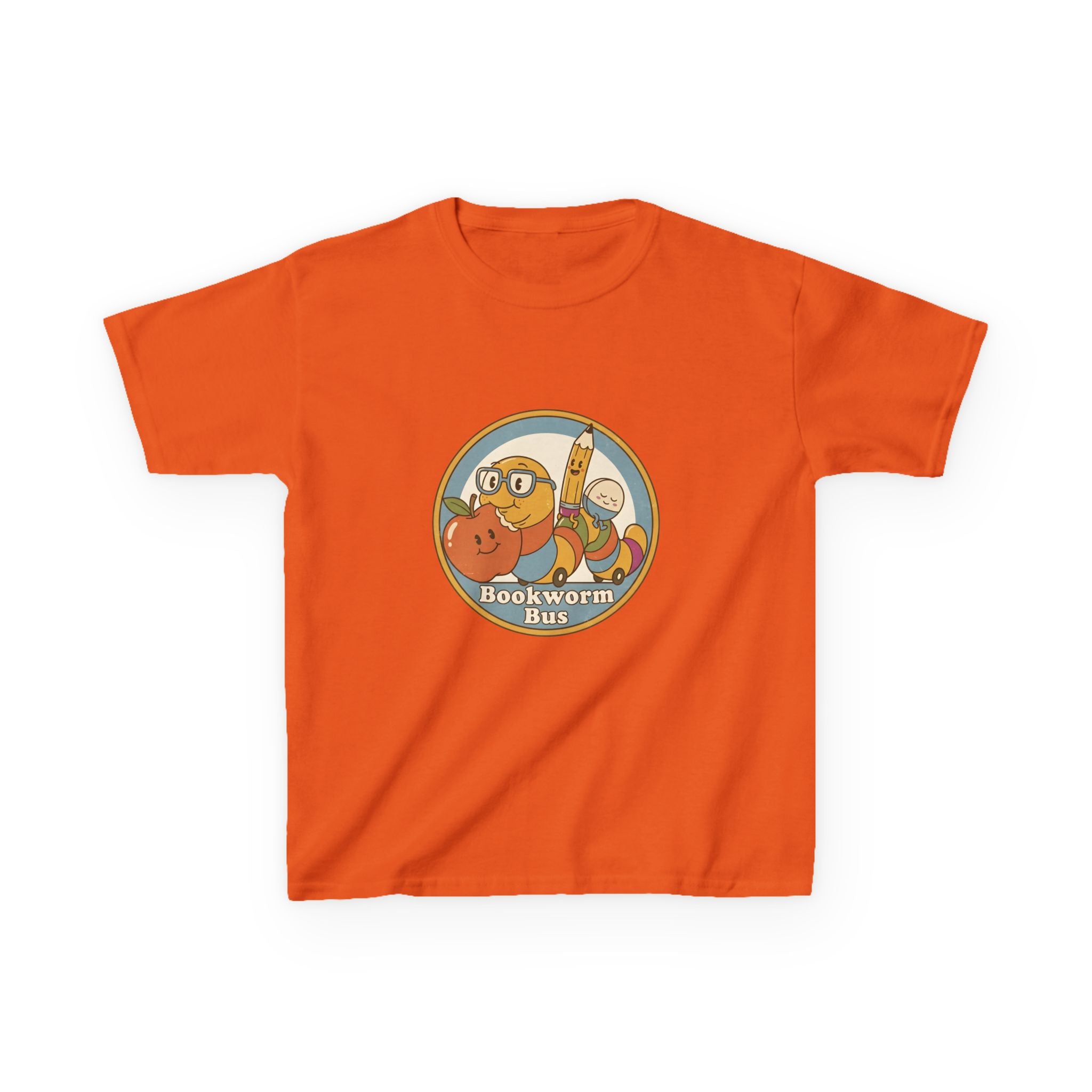 Kids Bookworm T-Shirt - School Bus | Educational Learning