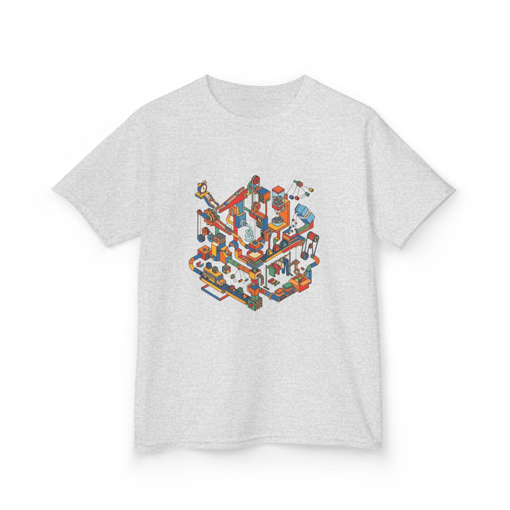 Kids Daily Routine T-Shirt - Whimsical Cartoon Machine