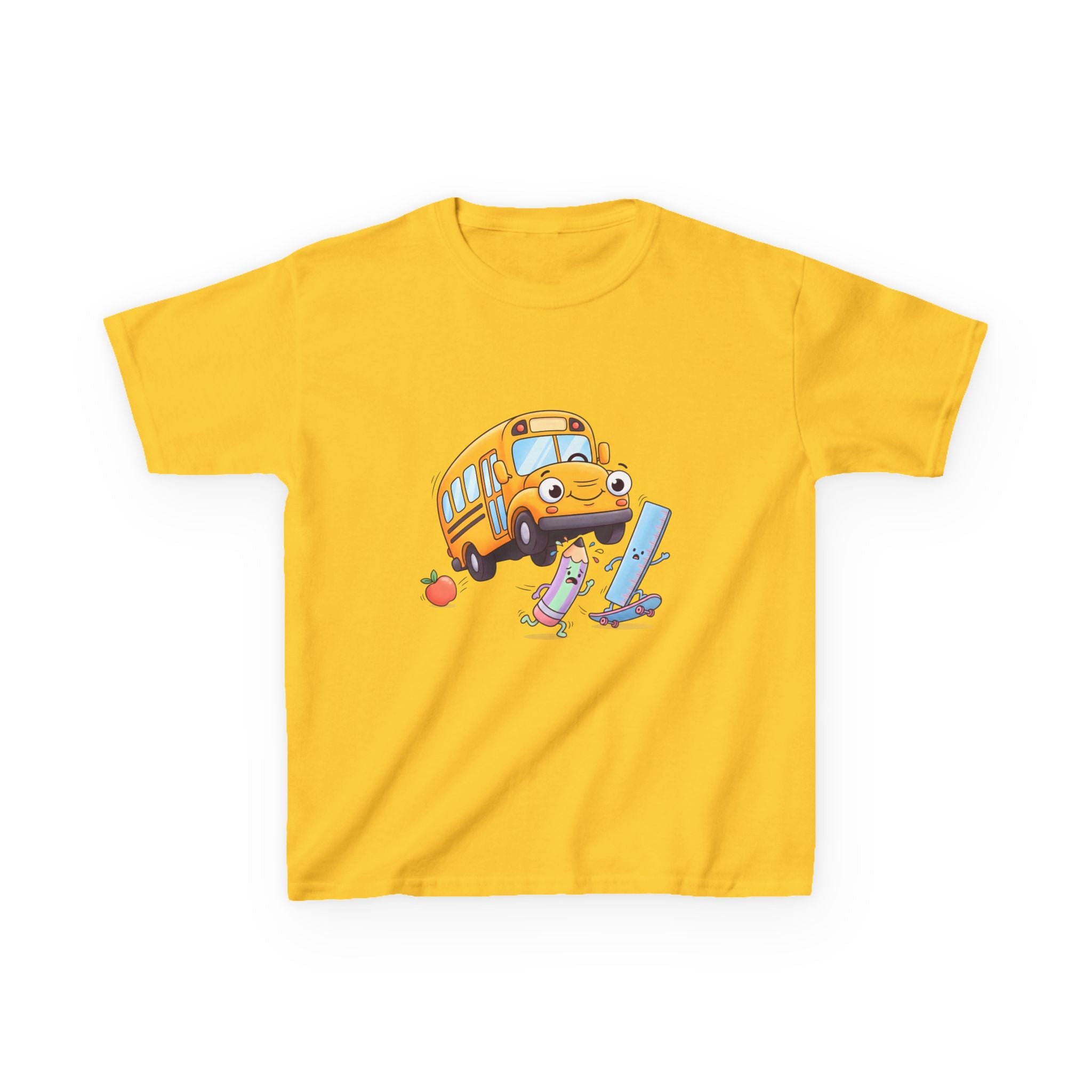 Kids School Bus Tee - Cute School Supplies Shirt | Back to School 2026