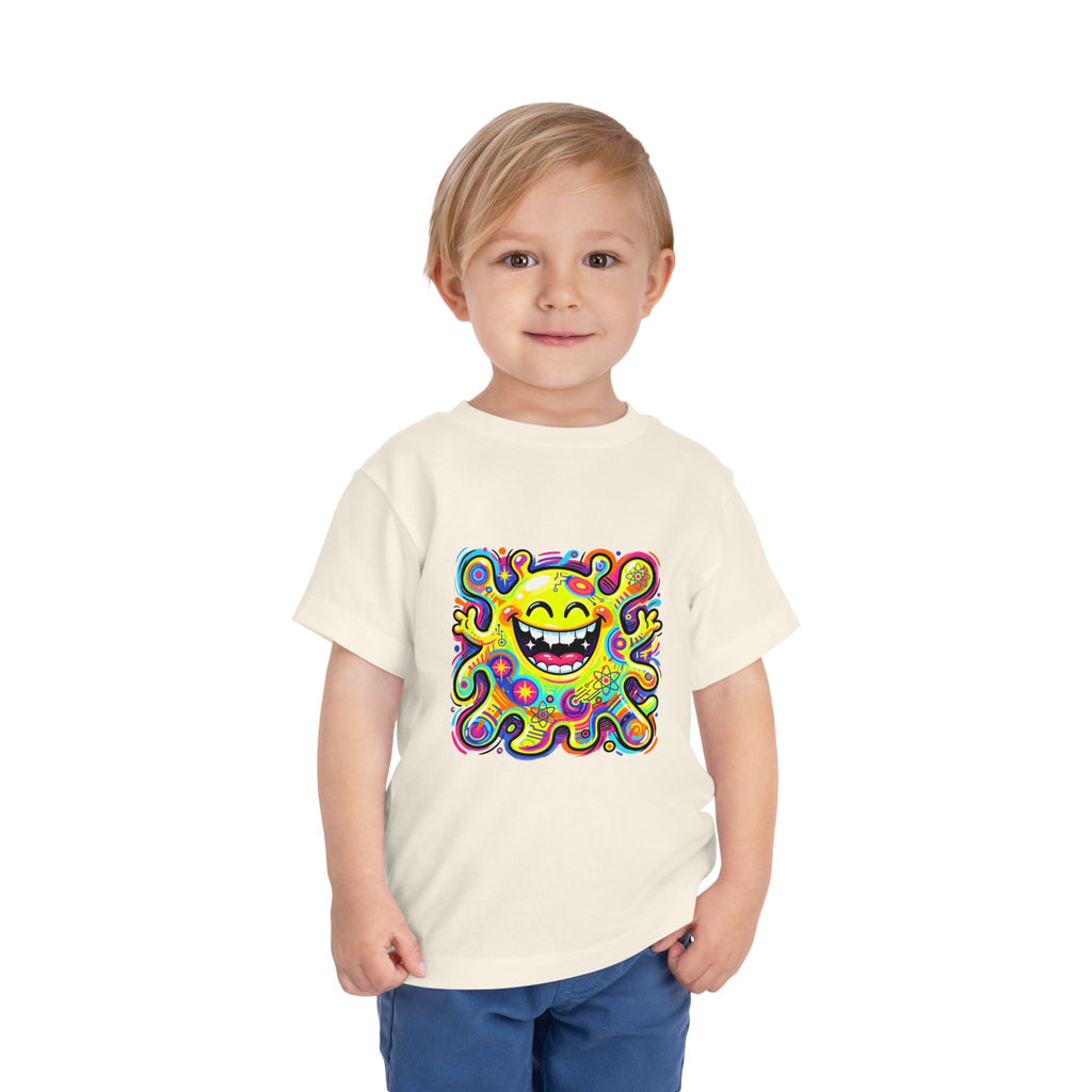 Toddler Tee - Vibrant Psychedelic Monster | Kids Abstract Cartoon Art