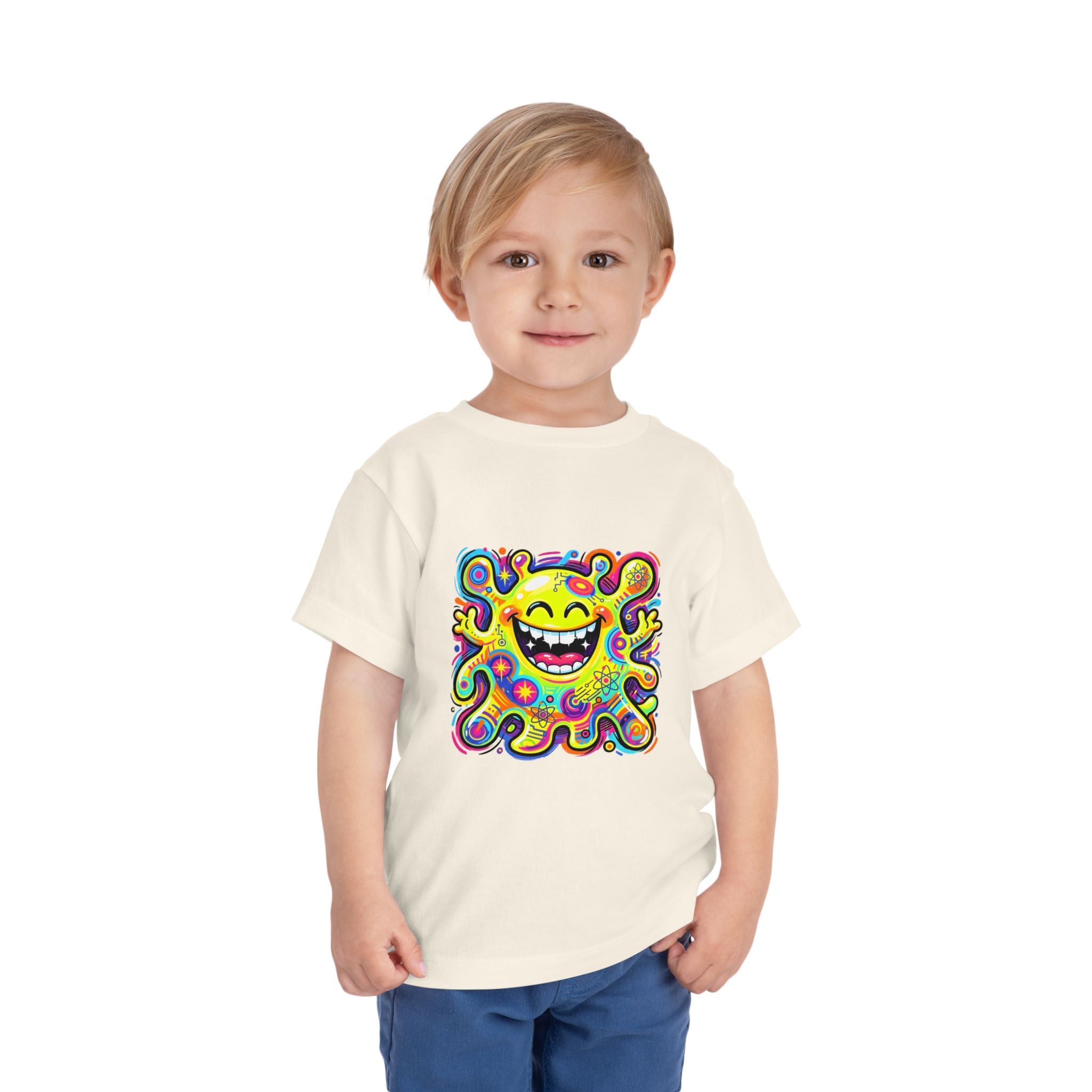 Toddler Tee - Vibrant Psychedelic Monster | Kids Abstract Cartoon Art