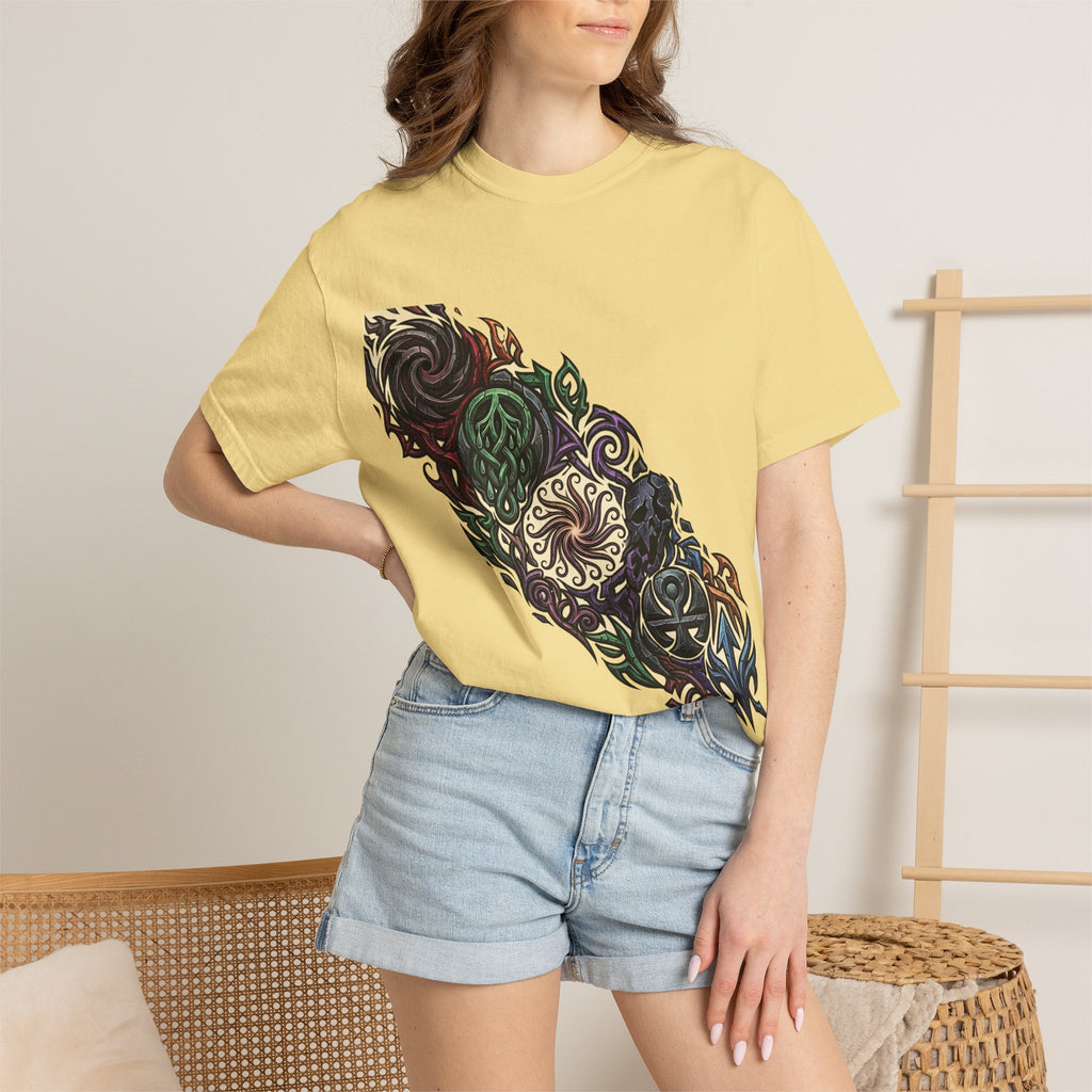 Unisex T-shirt - Dark Fantasy Celtic Skull Ankh | Garment-Dyed