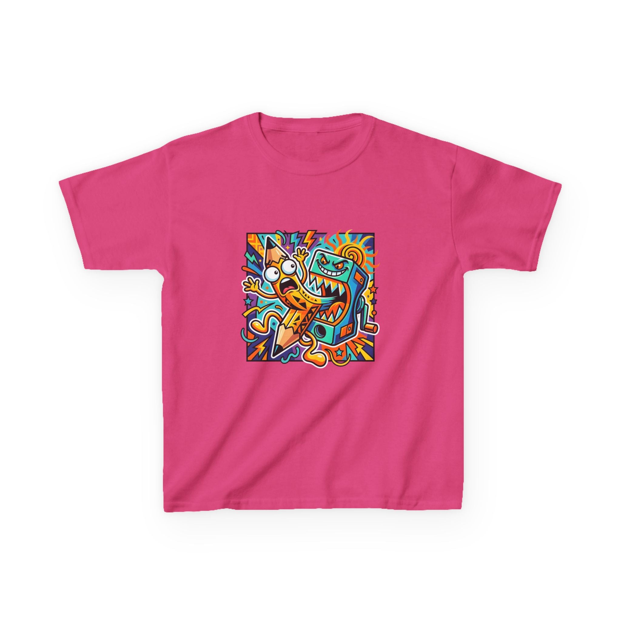 Kids Tee - Dynamic School Supplies Cartoon | Back to School Fun