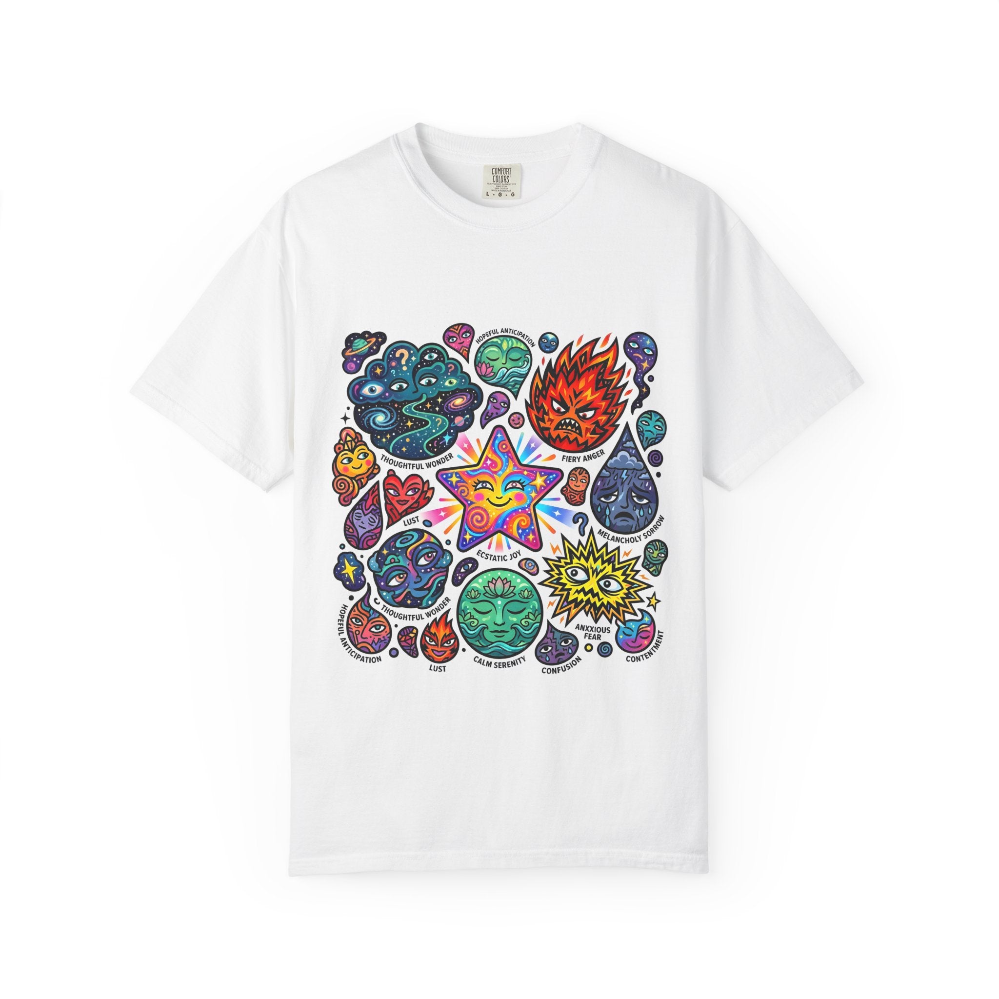 Comfort Colors T-Shirt - Psychedelic Emotions Art | Mental Health