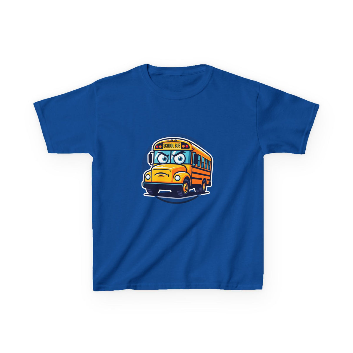 Kids T-Shirt - Angry SCHOOL BUS Cartoon Tee | Funny Character