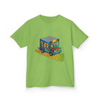 Kids T-Shirt - Vibrant Geometric Animal Bus Adventure