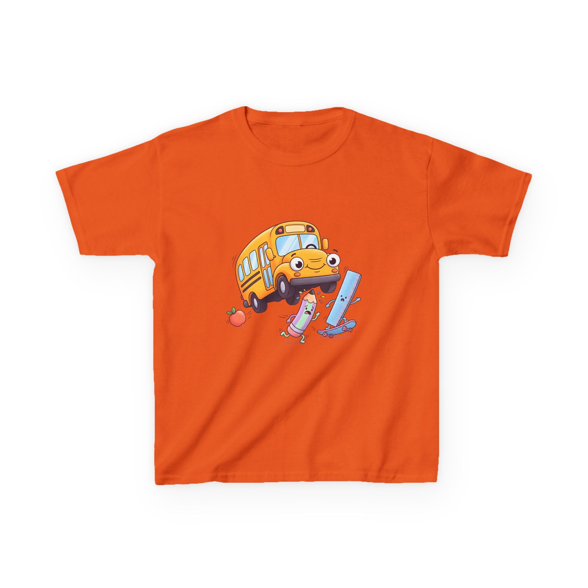 Kids School Bus Tee - Cute School Supplies Shirt | Back to School 2026
