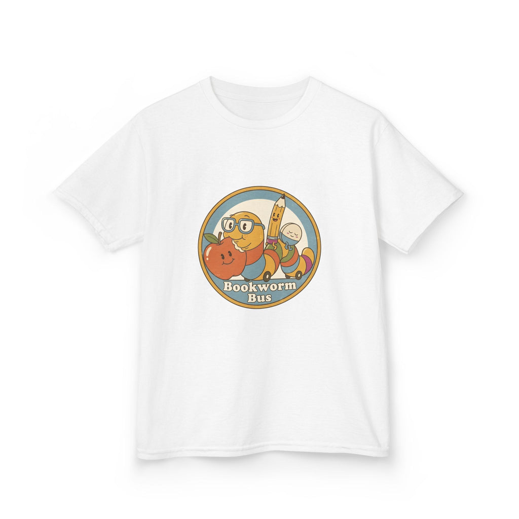 Kids Bookworm T-Shirt - School Bus | Educational Learning