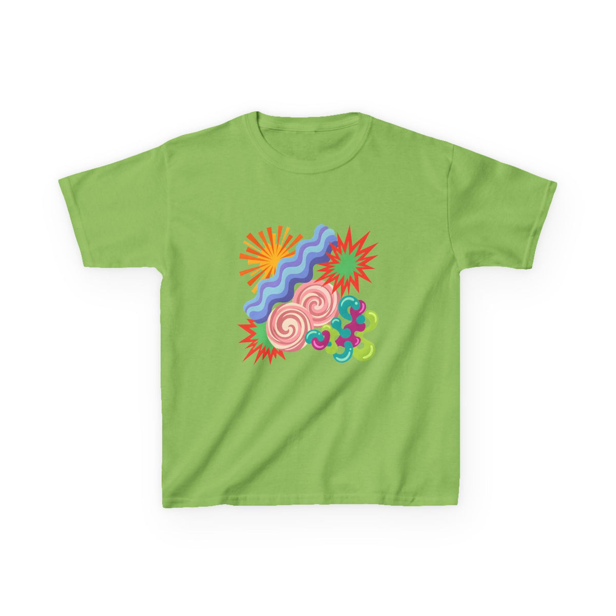 Kids T-Shirt - Playful Candy Explosion Abstract Art