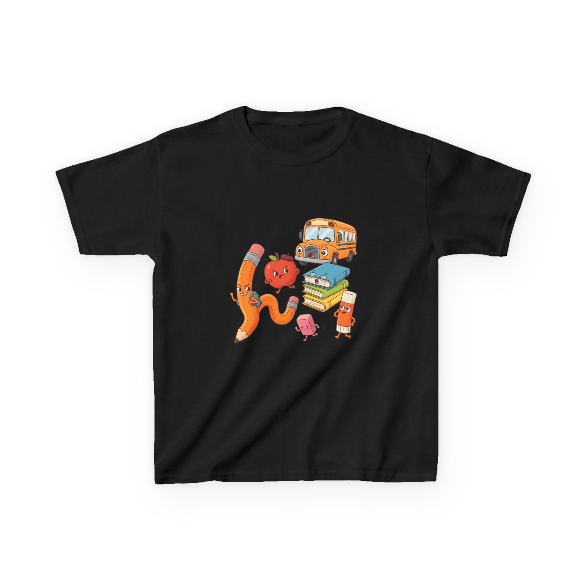 Kids T-Shirt - Cute Cartoon School Supplies | First Day of School