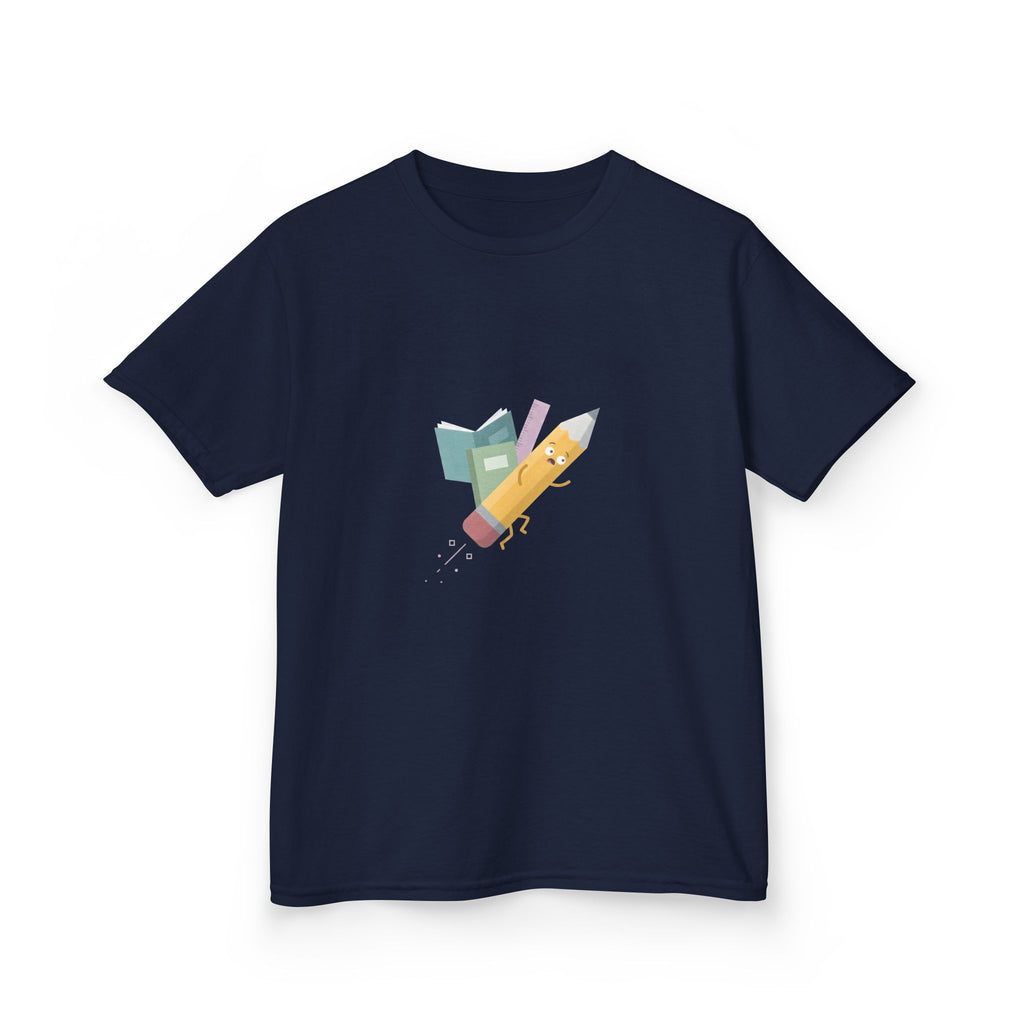 Kids Tee - Playful School Supplies Cartoon | Back to School Fun