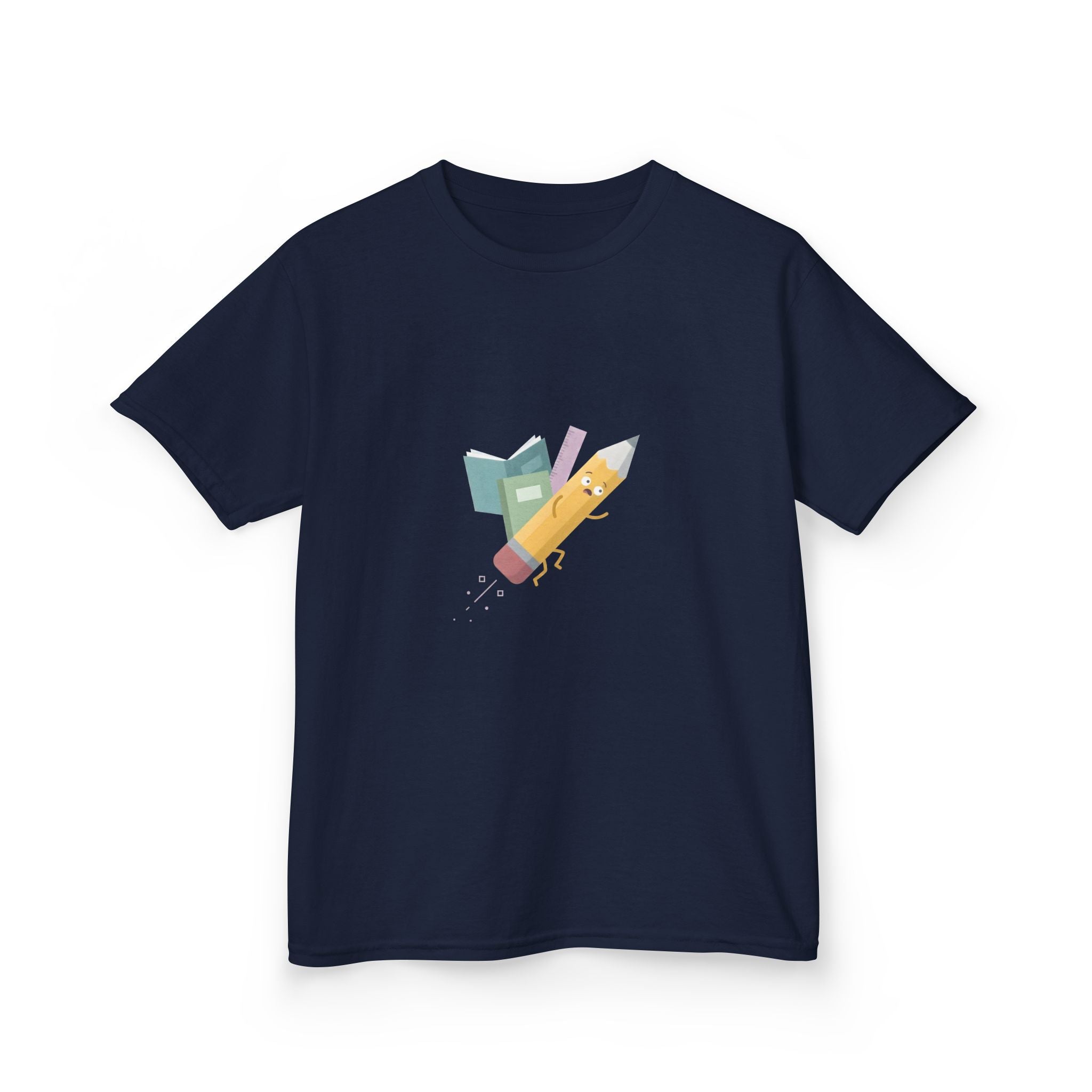 Kids Tee - Playful School Supplies Cartoon | Back to School Fun
