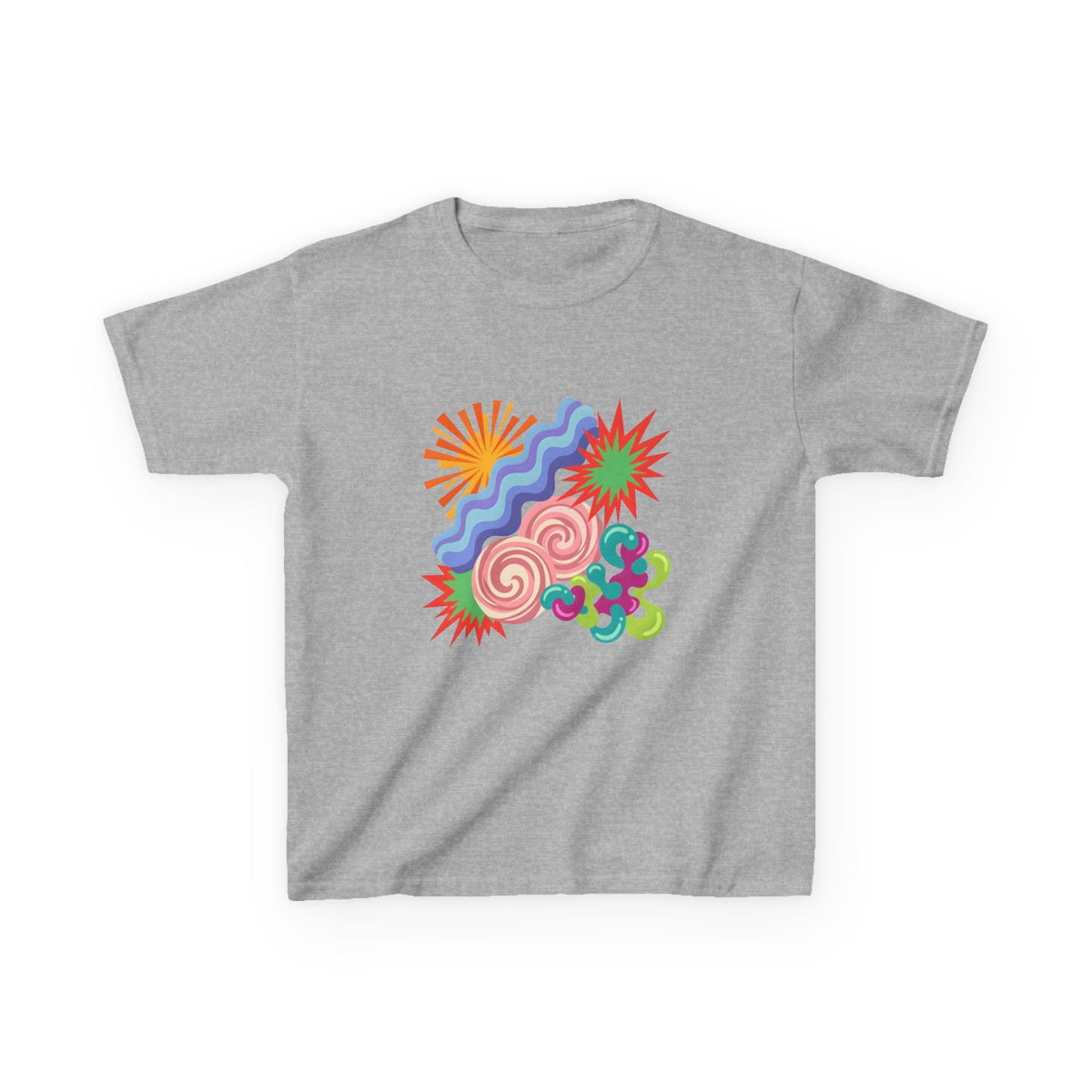 Kids T-Shirt - Playful Candy Explosion Abstract Art