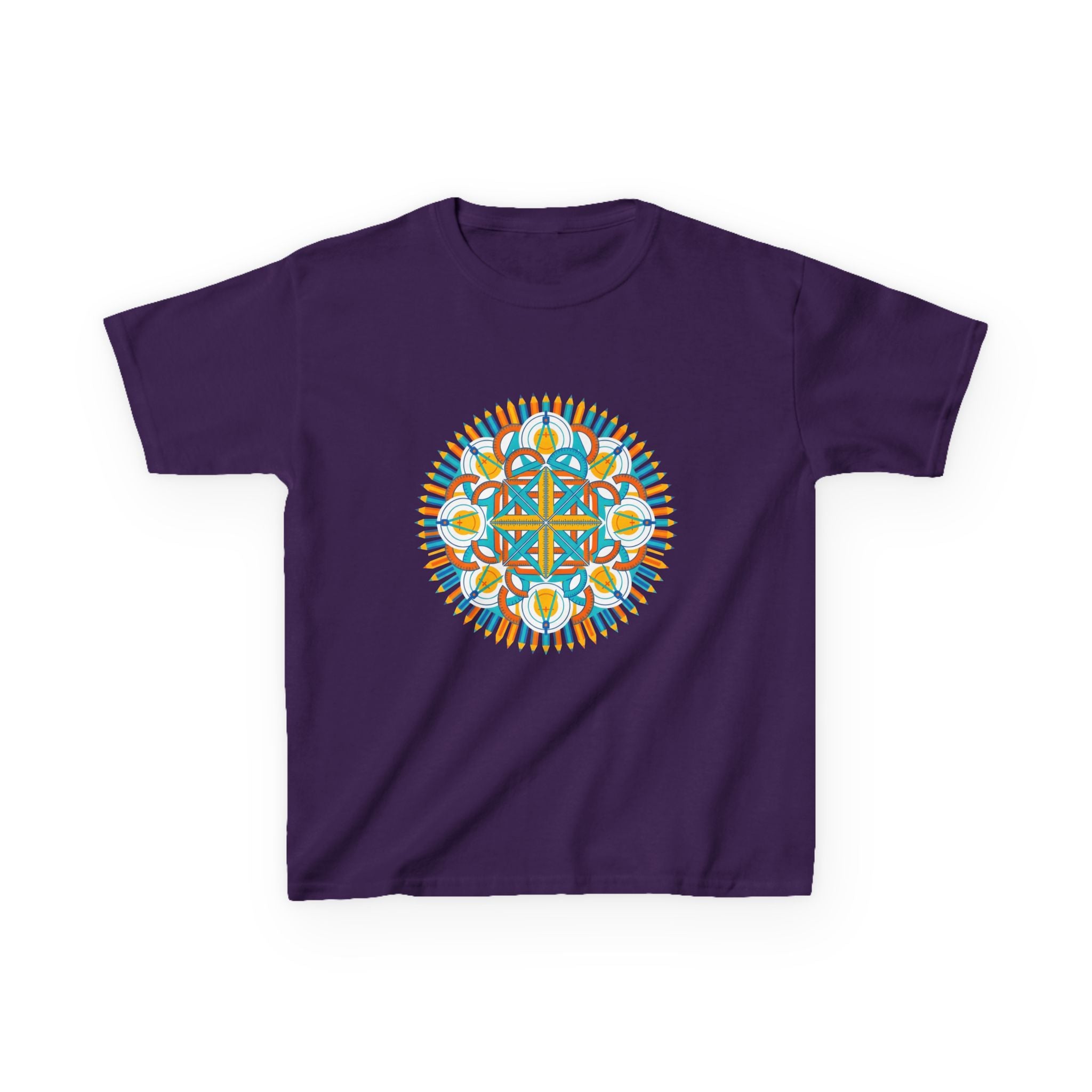 Kids T-Shirt - Math & Drafting Tools Mandala | STEM